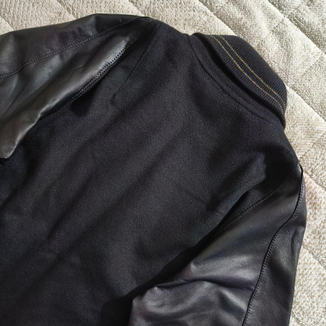 美品 ドレステリア カシミヤ100% ラムレザー 切替 スタジャン 44