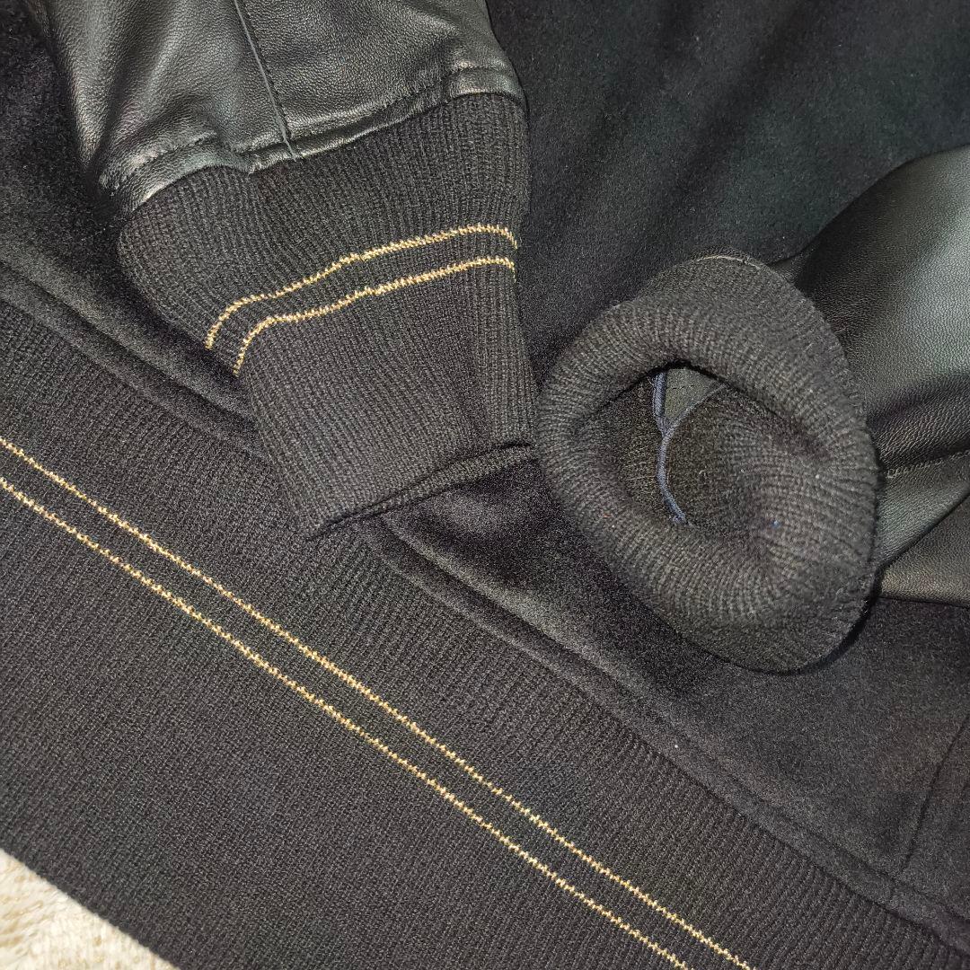 美品 ドレステリア カシミヤ100% ラムレザー 切替 スタジャン 44
