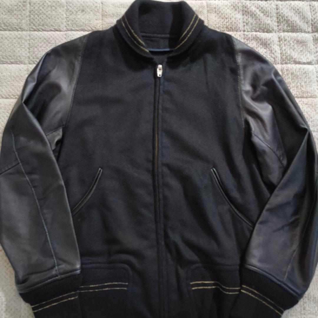 美品 ドレステリア カシミヤ100% ラムレザー 切替 スタジャン 44