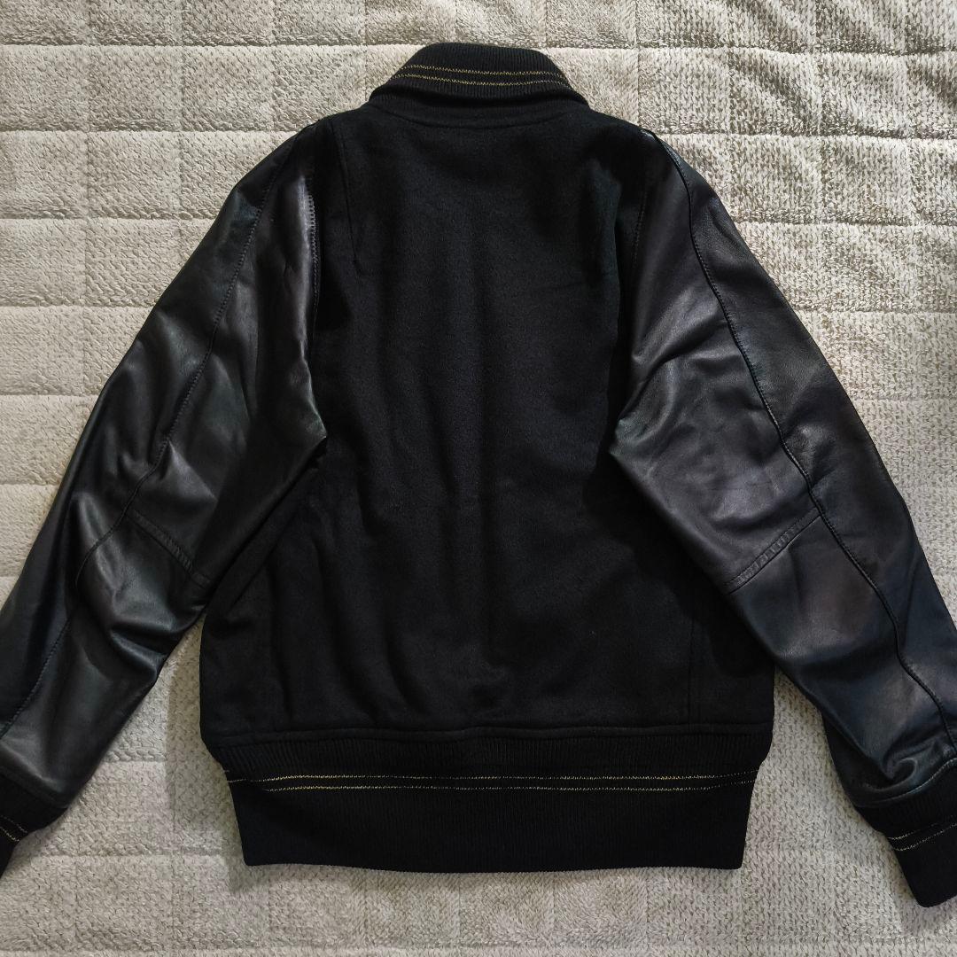 美品 ドレステリア カシミヤ100% ラムレザー 切替 スタジャン 44