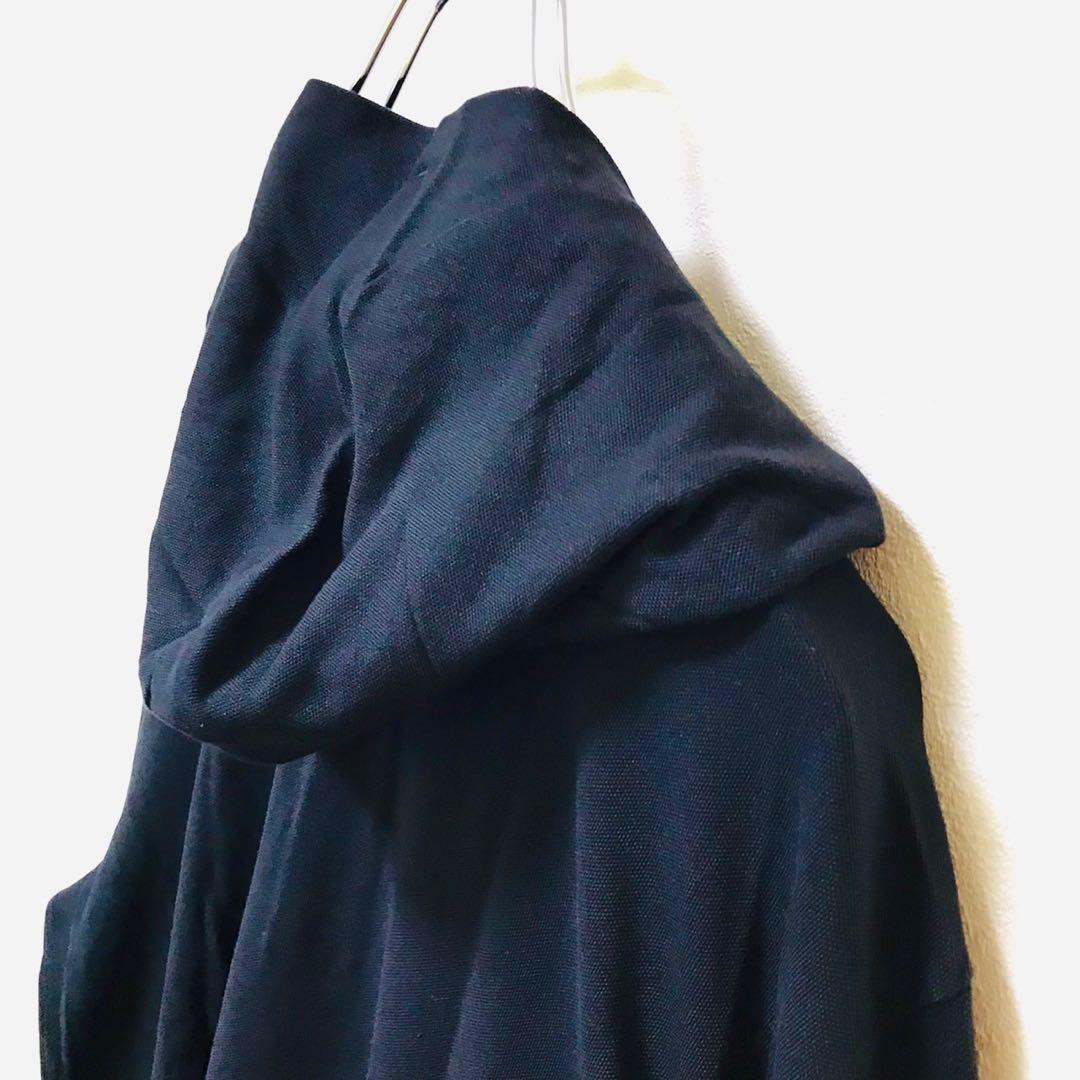 ポロラルフローレン フーディー 長袖ポロシャツ ワンポイントロゴ L ブラック