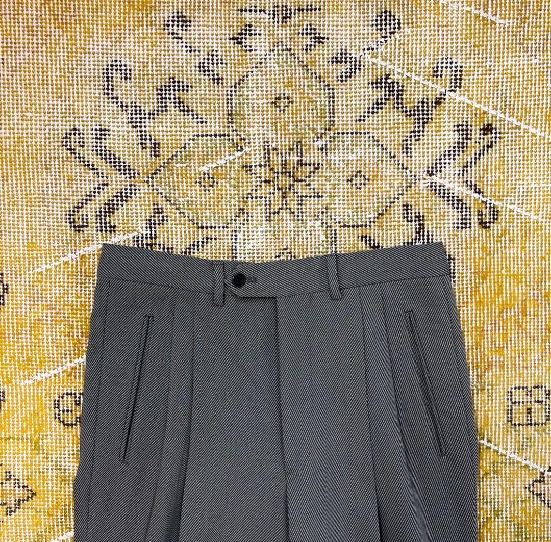 giorgio armani ダークグレー スラックス 2タック