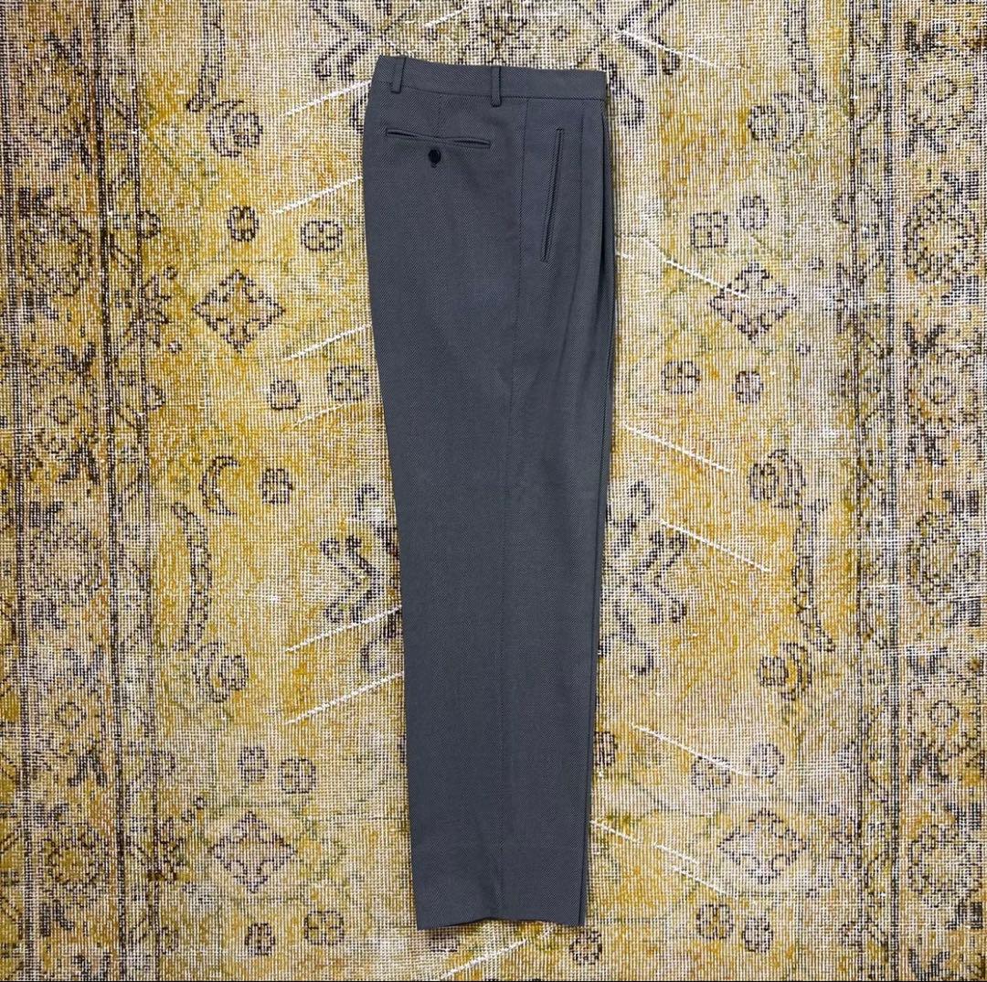 giorgio armani ダークグレー スラックス 2タック