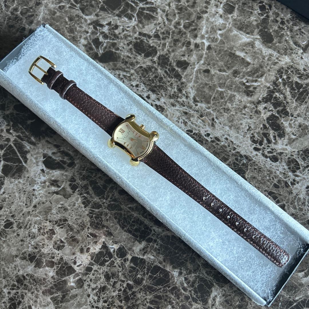 ニシ！CELINE ヴィンテージブラウンレザーベルト時計