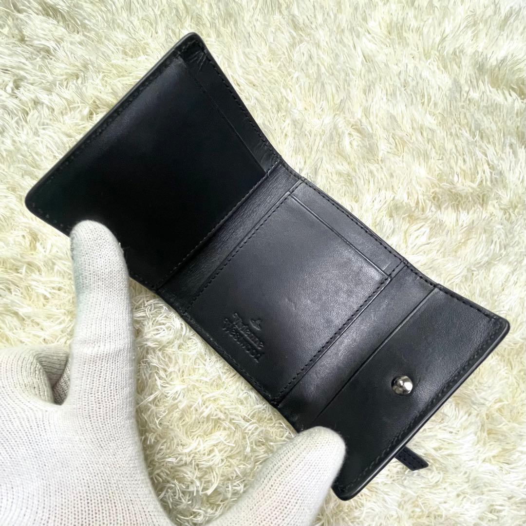 極美品 付属品完備 ヴィヴィアンウエストウッド 三つ折り財布 レオパード