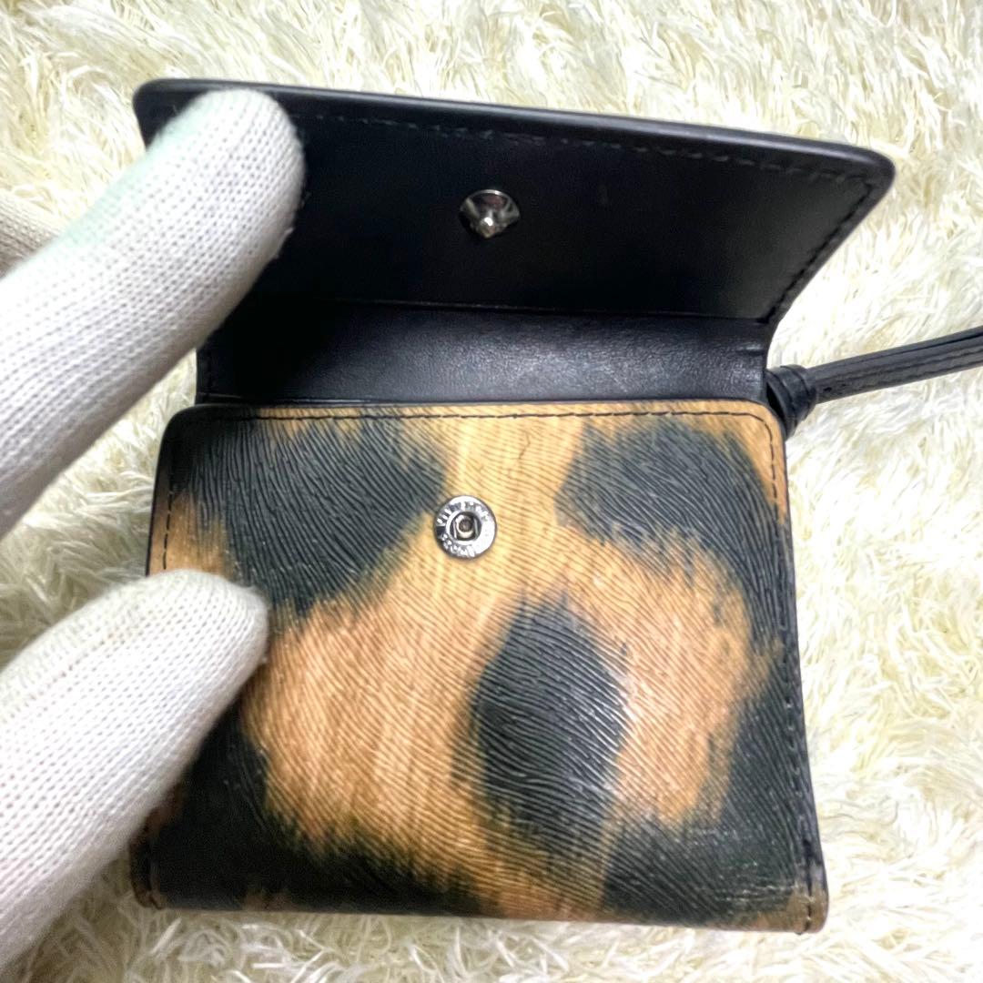 極美品 付属品完備 ヴィヴィアンウエストウッド 三つ折り財布 レオパード