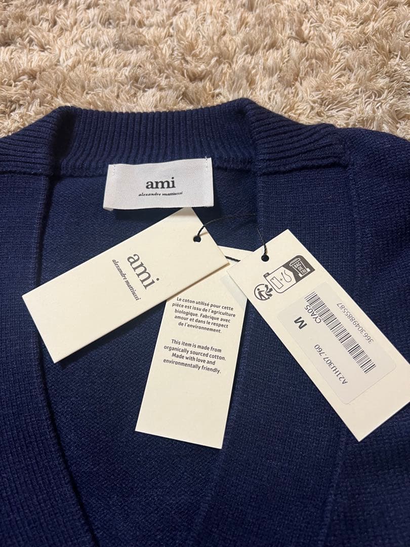 【新品未使用タグ付】AMI PARIS アミパリス カーディガン ユニセックスM
