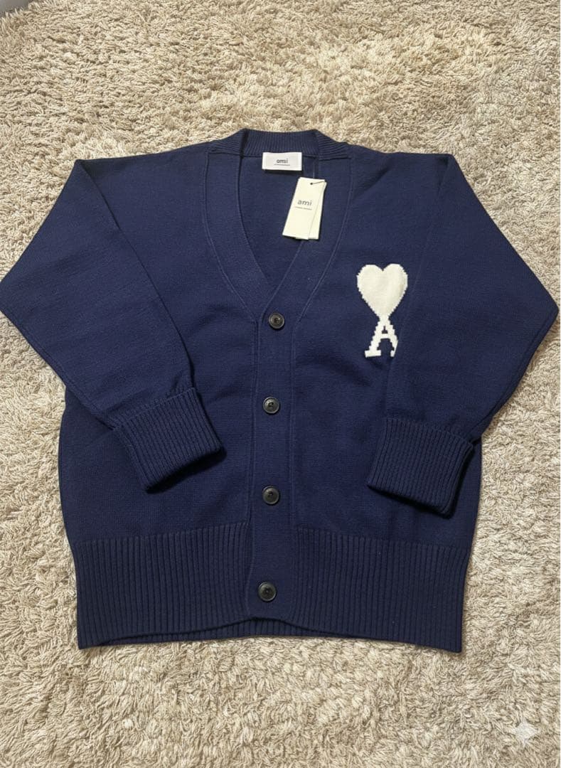 【新品未使用タグ付】AMI PARIS アミパリス カーディガン ユニセックスM