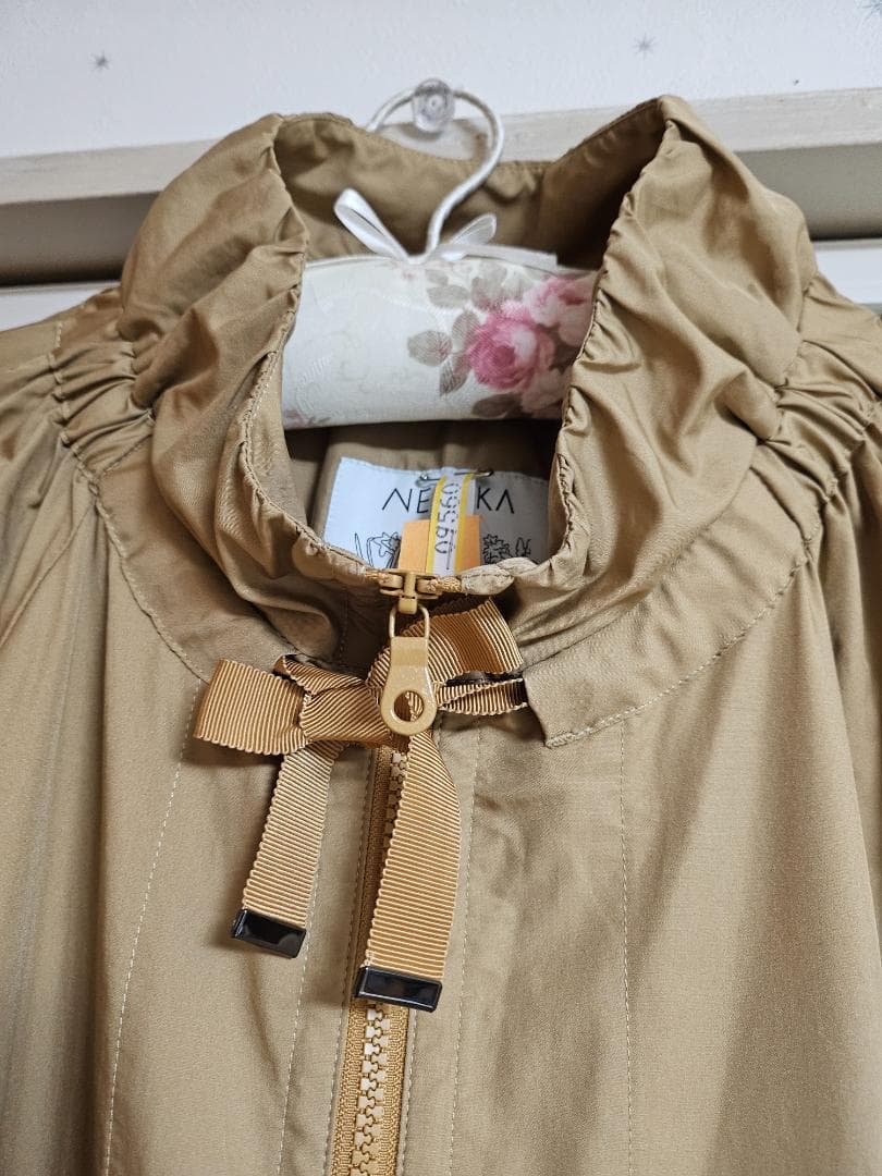 レリアン『ネミカ』クリーニング済・脇下身幅63cmレインコート兼ライトコート