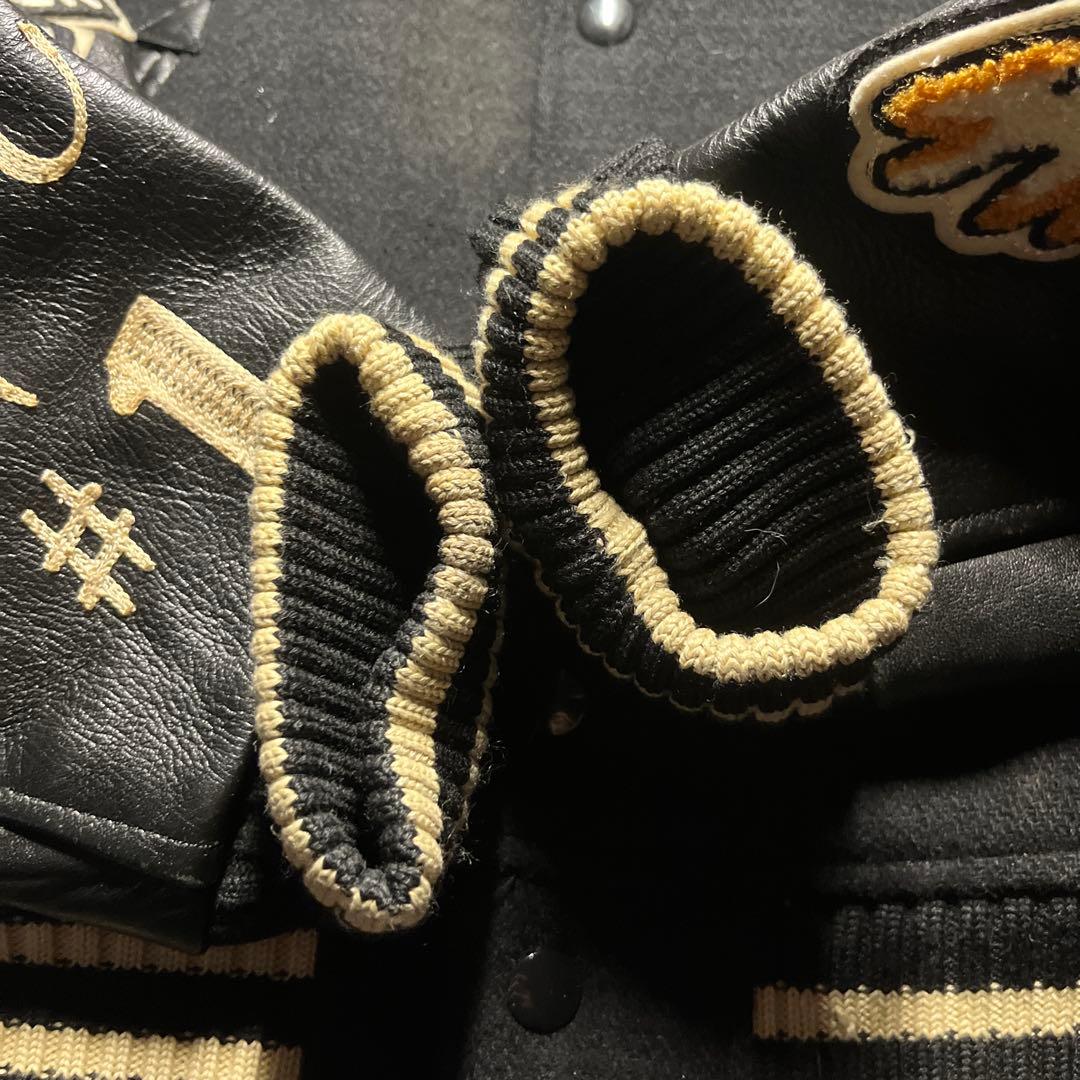 希少 whitesville スタジャン フルデコ ブラック S 送料無料