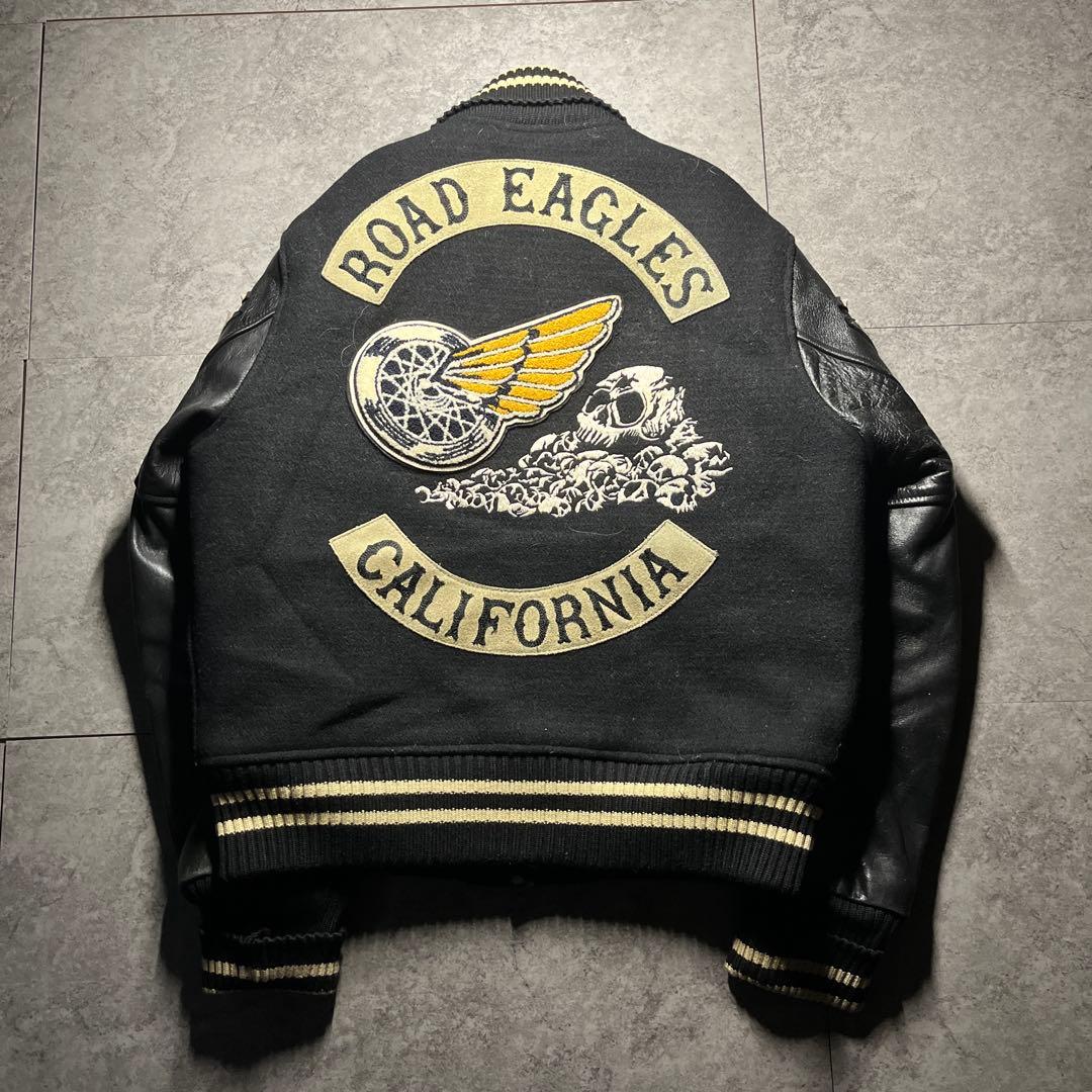 希少 whitesville スタジャン フルデコ ブラック S 送料無料