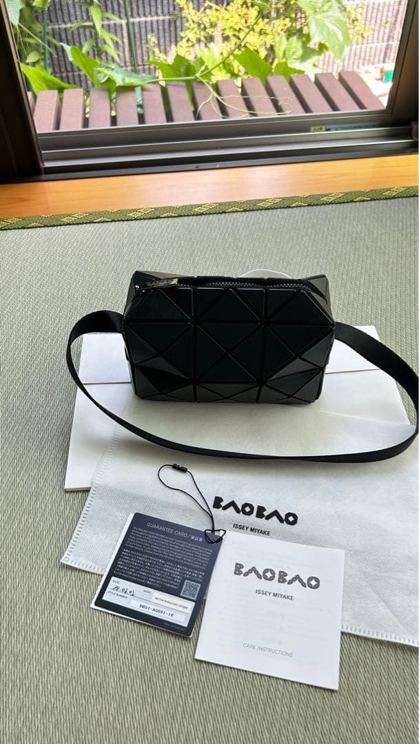 未使用 バオバオ　イッセイミヤケ　 ショルダーバッグ 黒 ブラック キューボイド