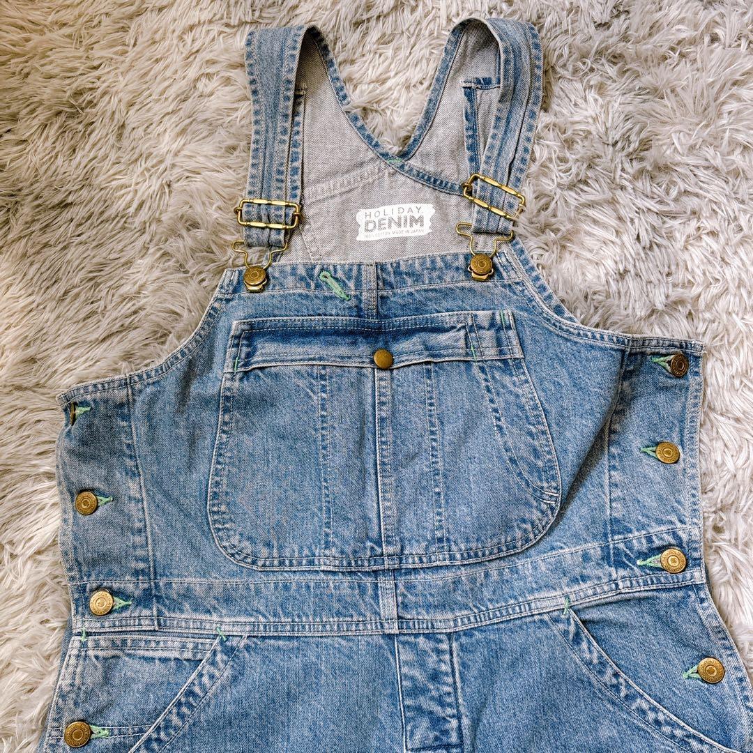 【美品】HOLIDAY BIG DENIM オーバーオール（0）フレア