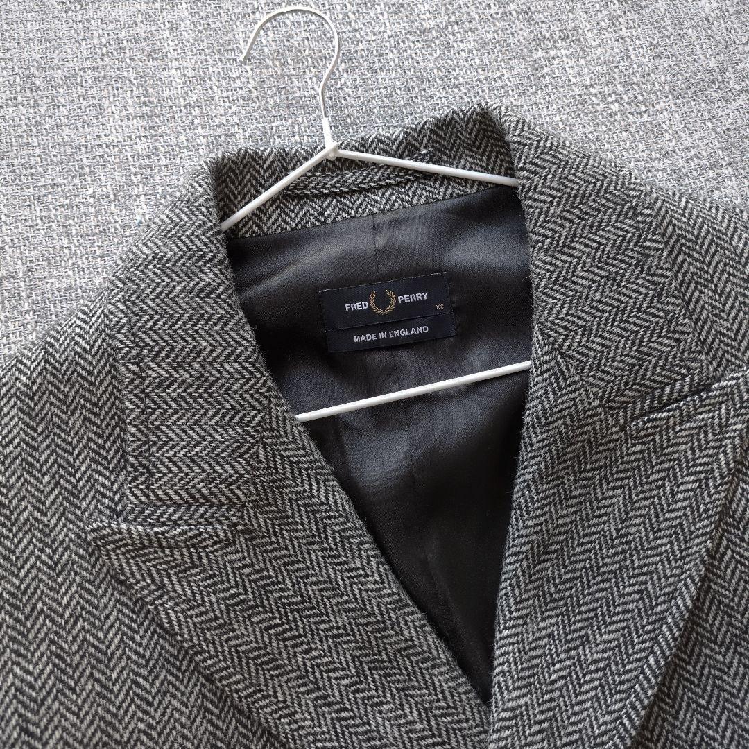 フレッドペリー　国内正規品　リラックスフィット　ヘリンボーン　チェスターコート