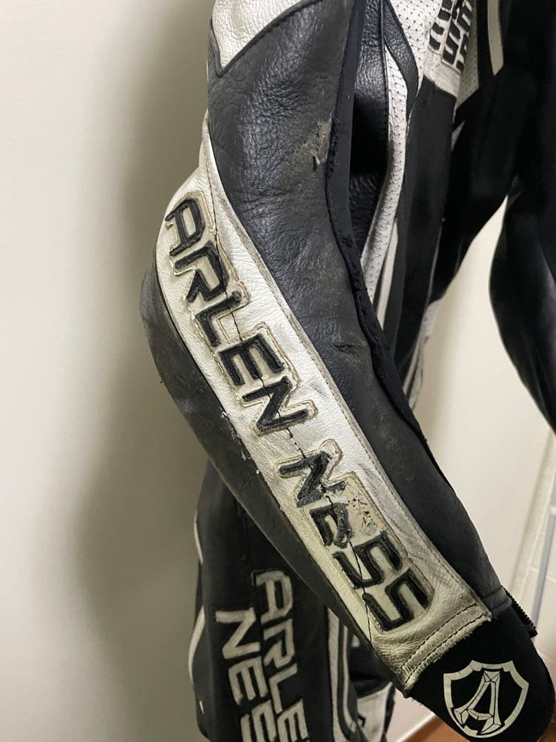 a　アレンネスパンチングレザーレーシングスーツ❗️MFJ公認❗️走り屋革ツナギ