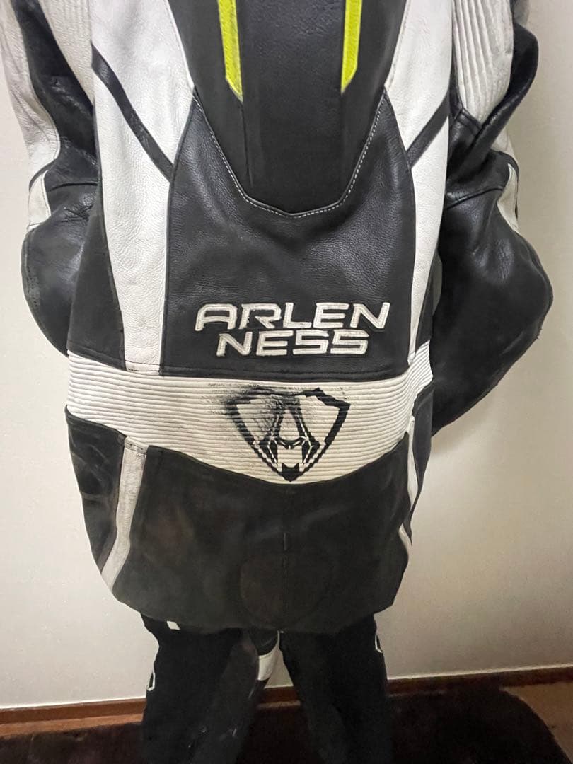 a　アレンネスパンチングレザーレーシングスーツ❗️MFJ公認❗️走り屋革ツナギ