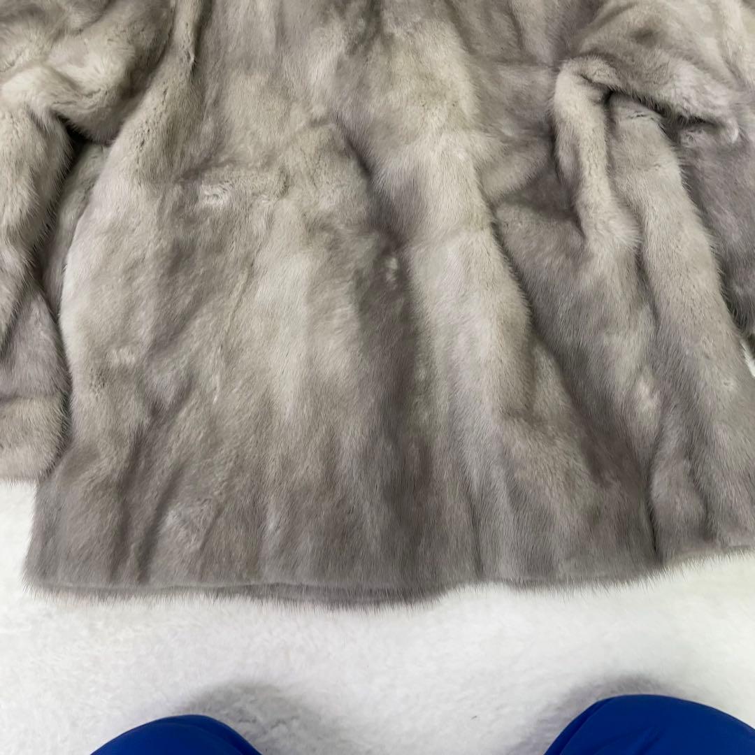 美品　SAGA MINK MESSALA グレー毛皮コート　本毛皮　最高級