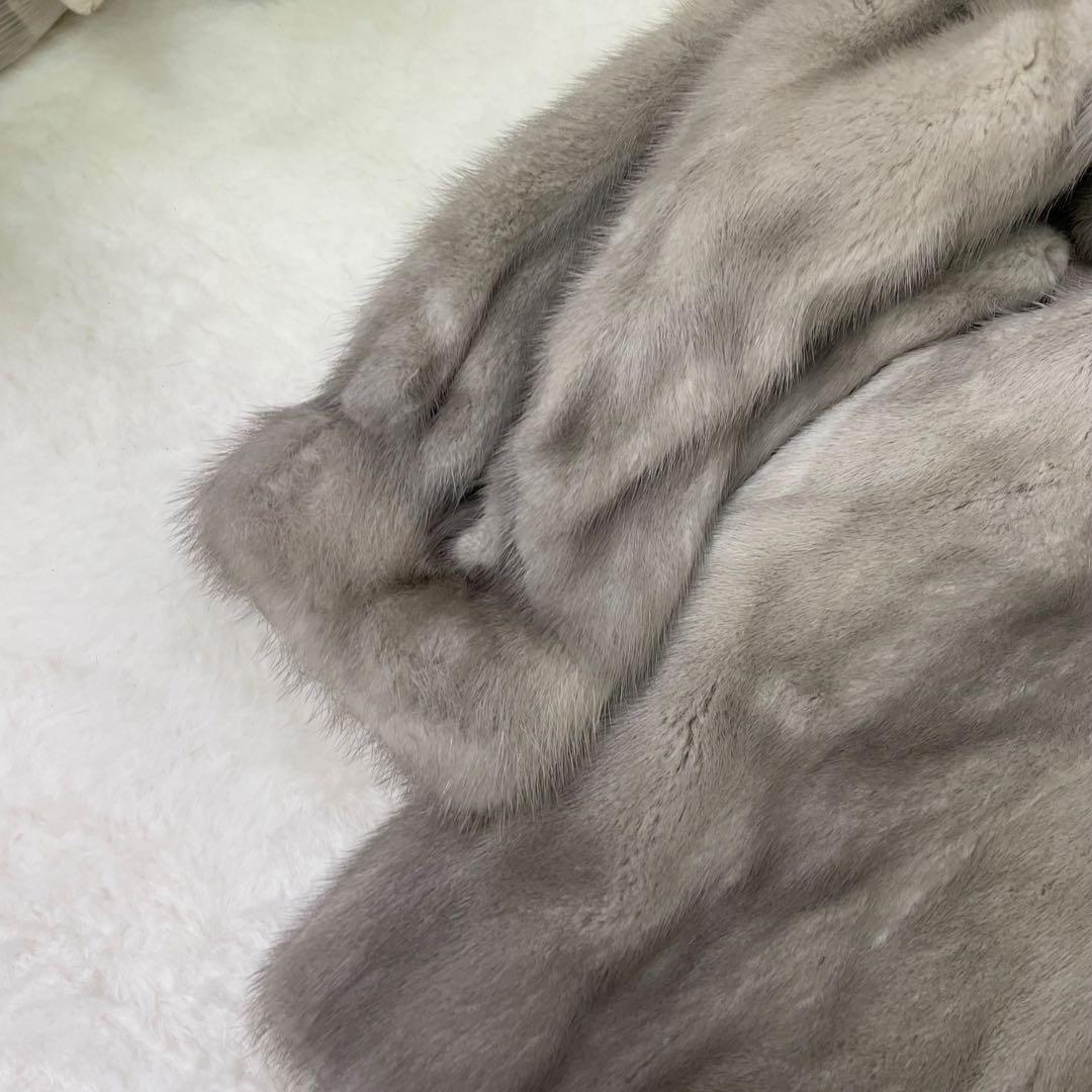 美品　SAGA MINK MESSALA グレー毛皮コート　本毛皮　最高級