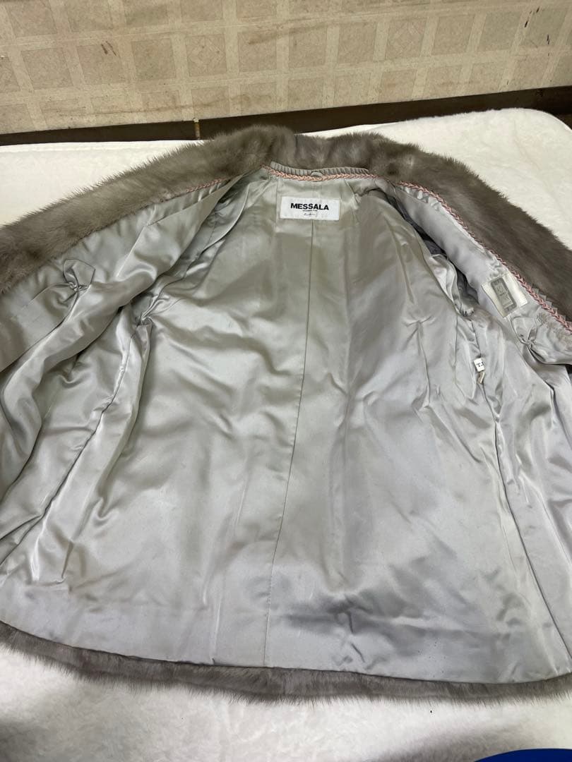 美品　SAGA MINK MESSALA グレー毛皮コート　本毛皮　最高級