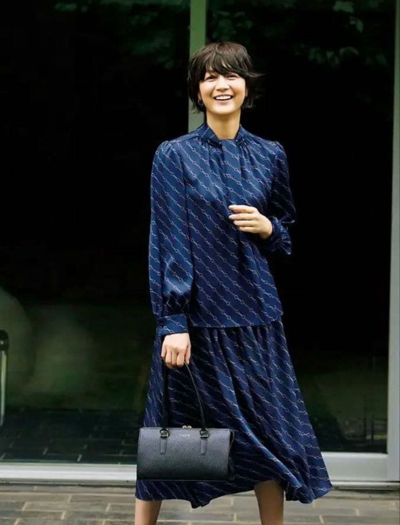 2024マッキントッシュロンドン　ビットプリントワンピース 38 ¥75,900