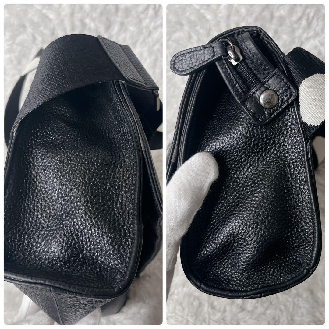 完売品 イアパピヨネ ワイドテープ ダルメシアン ブラック レザー 本革 黒