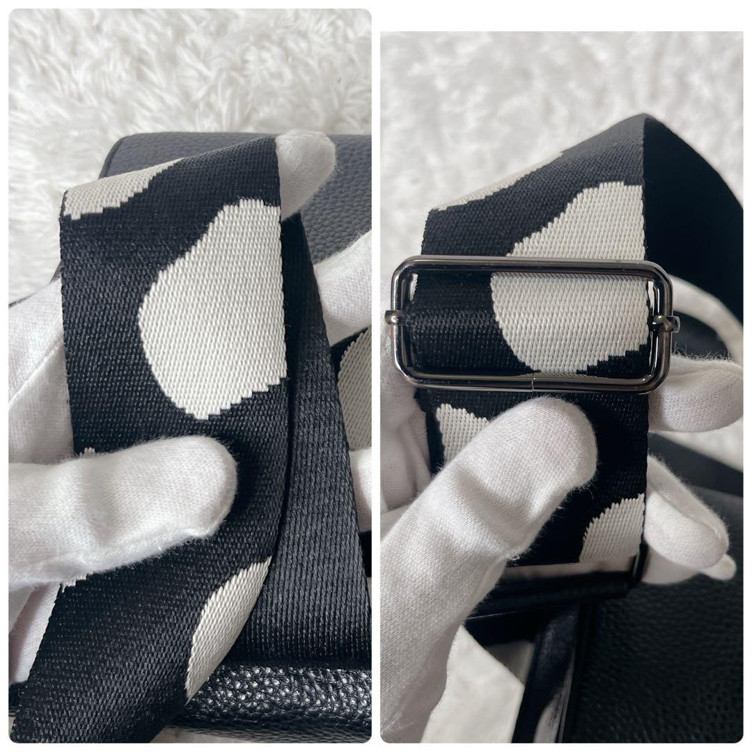 完売品 イアパピヨネ ワイドテープ ダルメシアン ブラック レザー 本革 黒