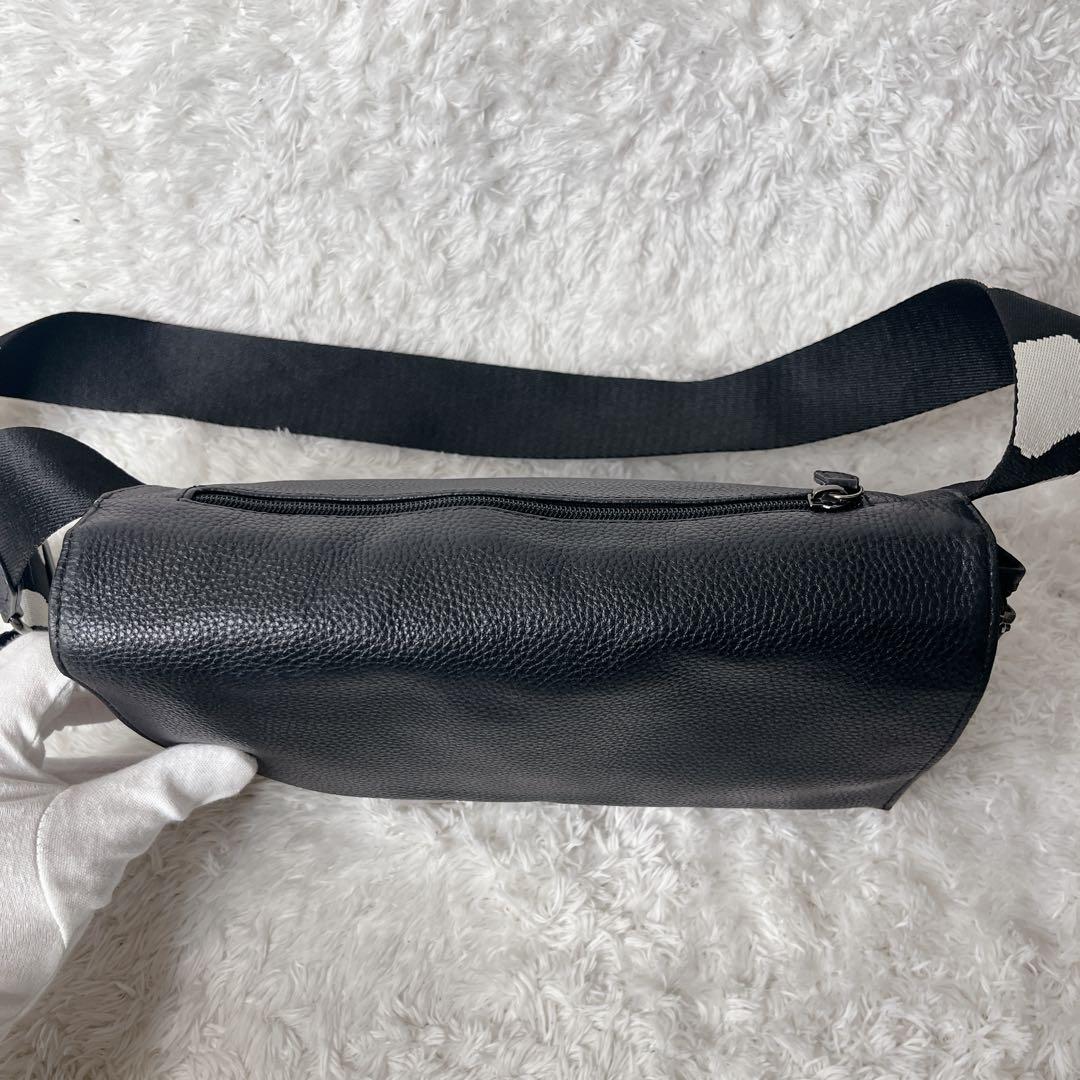 完売品 イアパピヨネ ワイドテープ ダルメシアン ブラック レザー 本革 黒