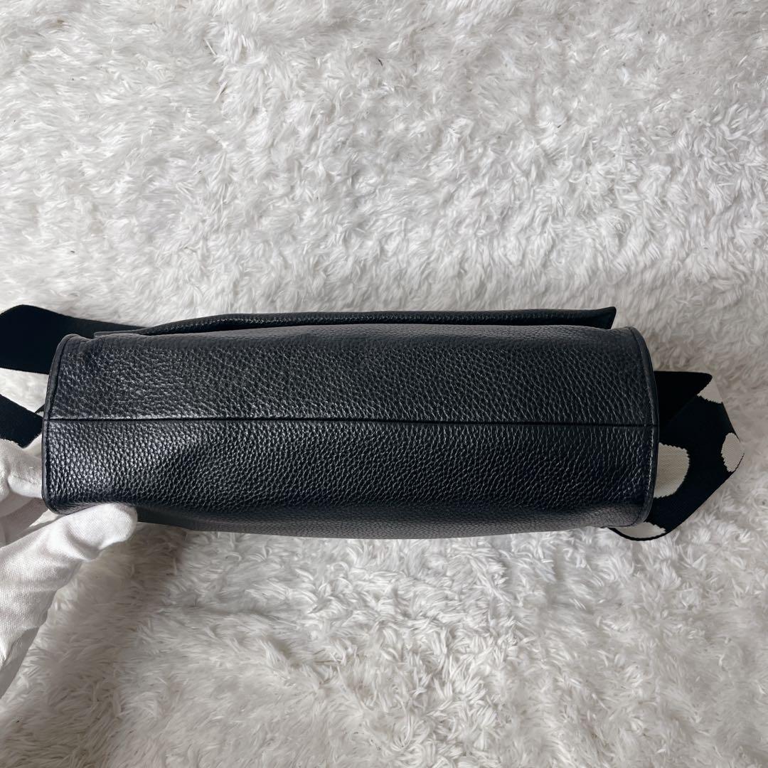 完売品 イアパピヨネ ワイドテープ ダルメシアン ブラック レザー 本革 黒