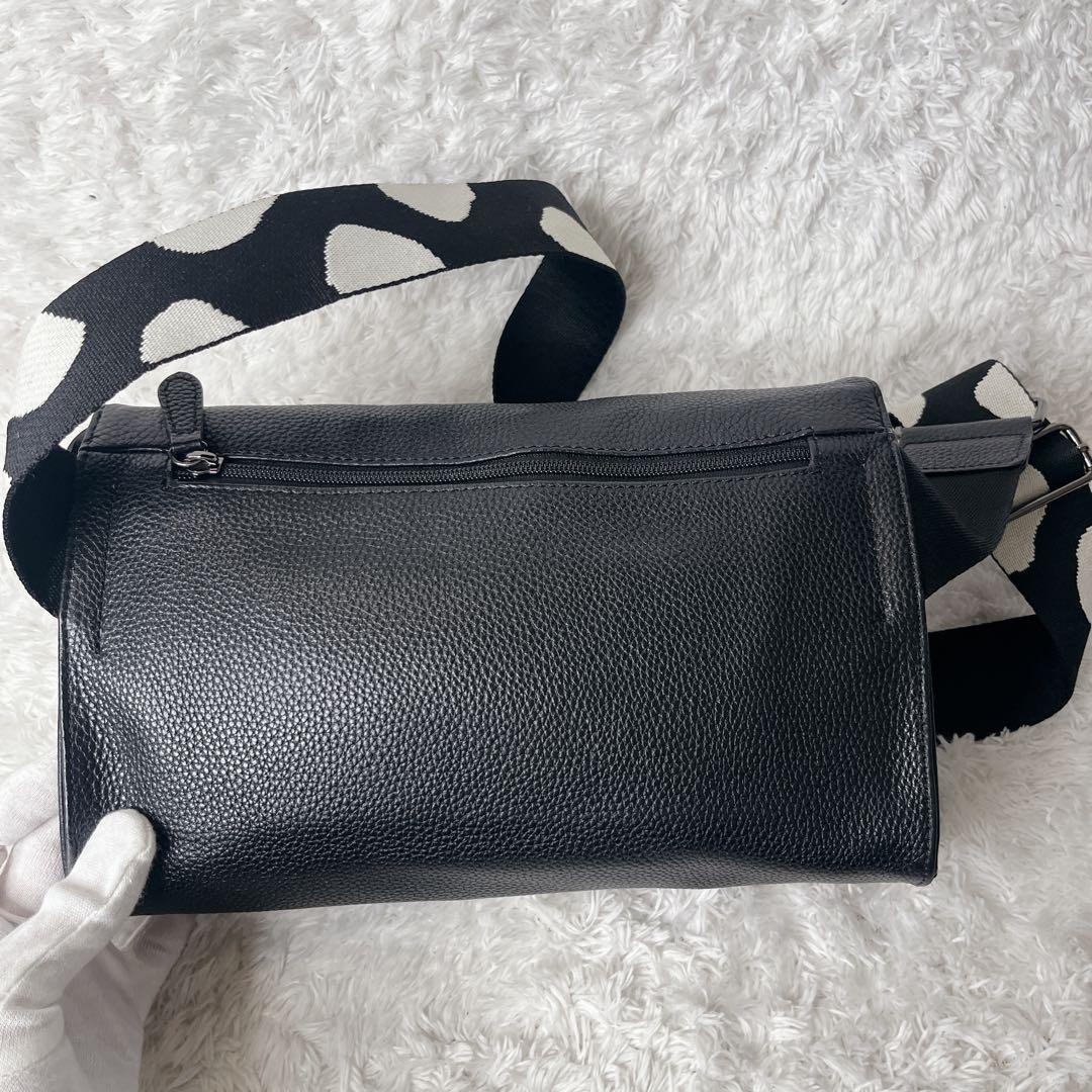 完売品 イアパピヨネ ワイドテープ ダルメシアン ブラック レザー 本革 黒