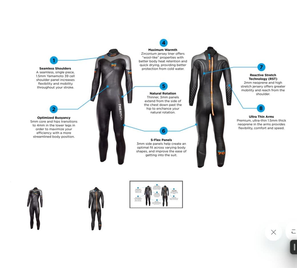 レディースサーマルリアクションウェットスーツ2022