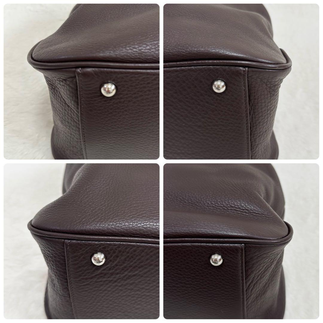 未使用級✨マッキントッシュロンドン トートバッグ レザー シボ革 A4 大容量