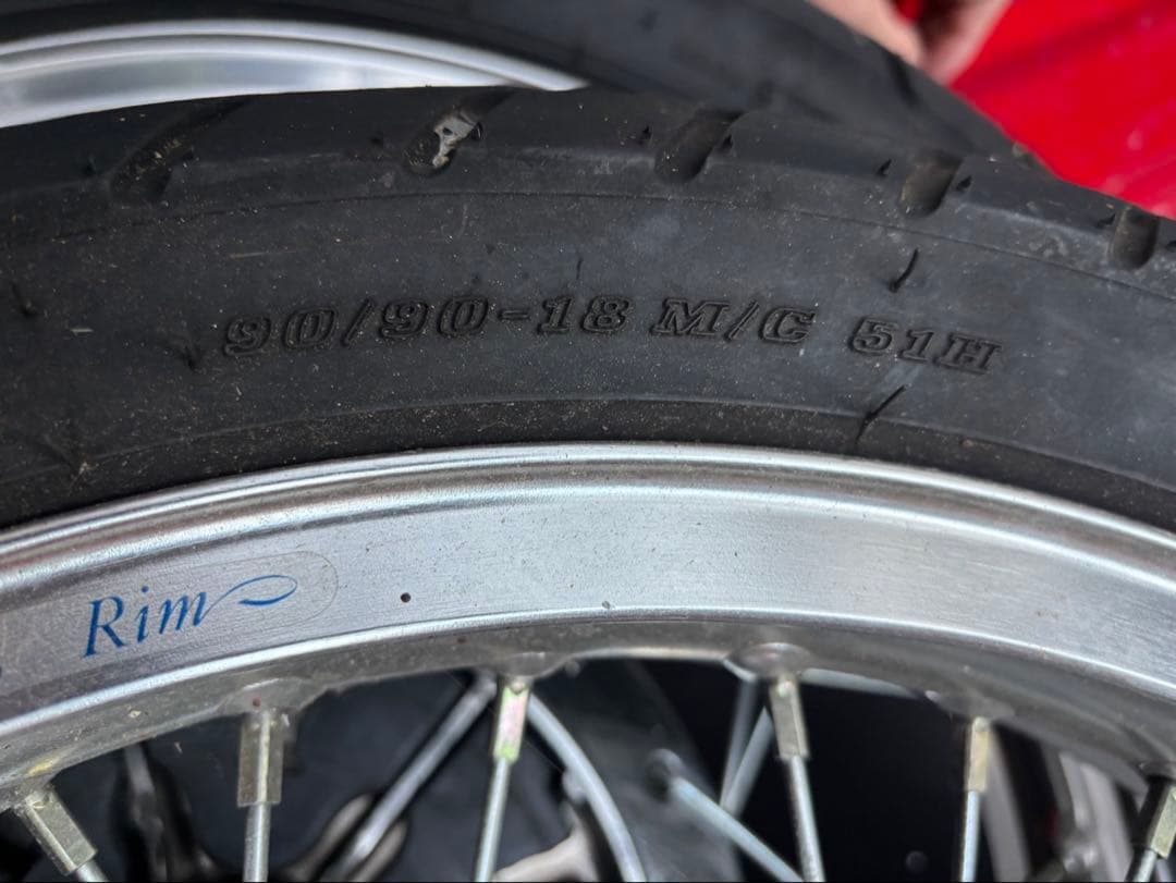 アルミ製スポークホイール2本 エクセルHリムgs400用