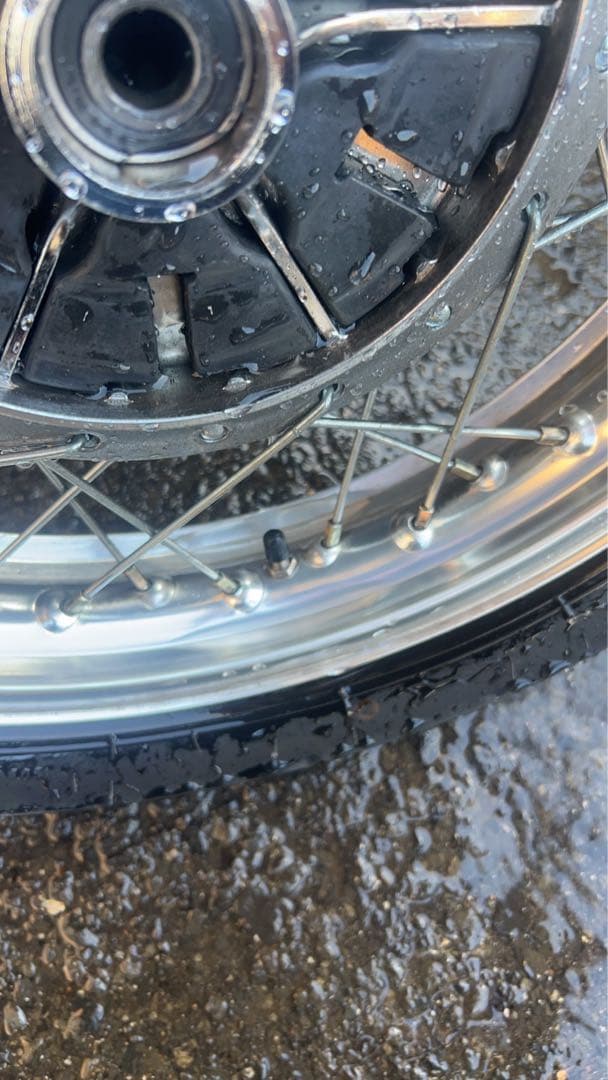 アルミ製スポークホイール2本 エクセルHリムgs400用