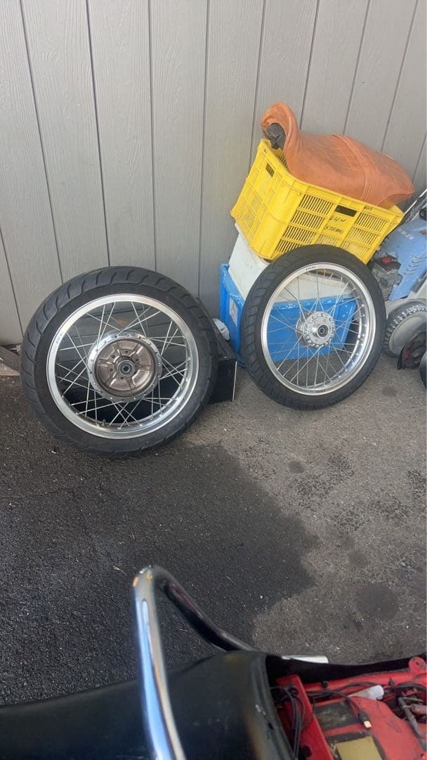 アルミ製スポークホイール2本 エクセルHリムgs400用