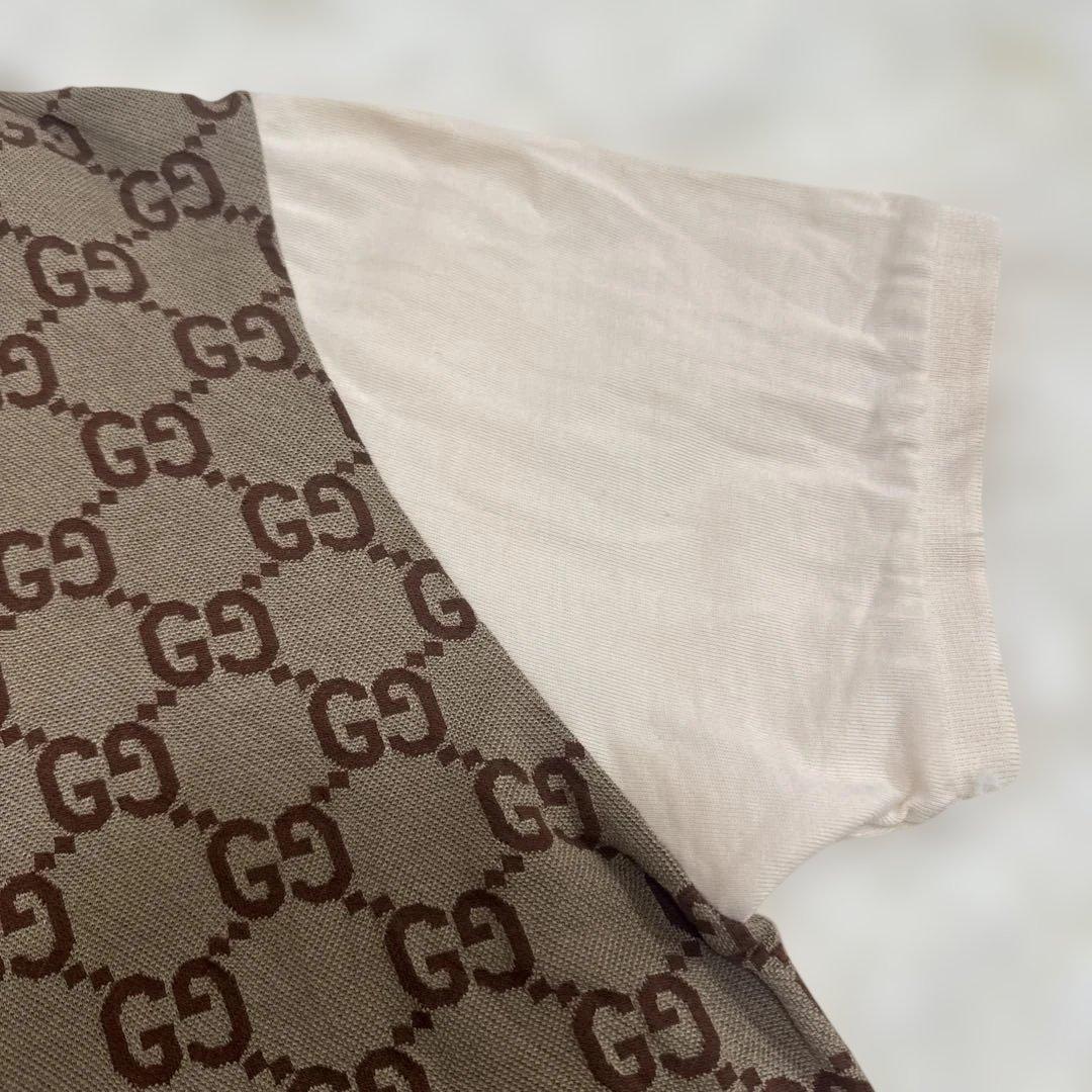 GUCCI GGロゴポロシャツ ブラウン/ベージュ