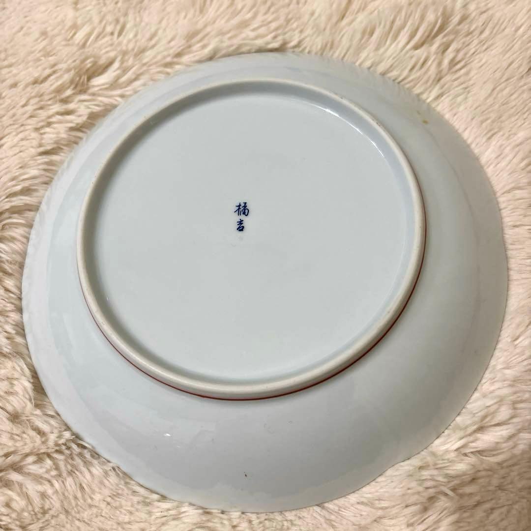 新品 たち吉 橘吉 赤絵花鳥 中皿5枚 木箱付 金彩丸紋 呉須赤絵 古伊万里色絵