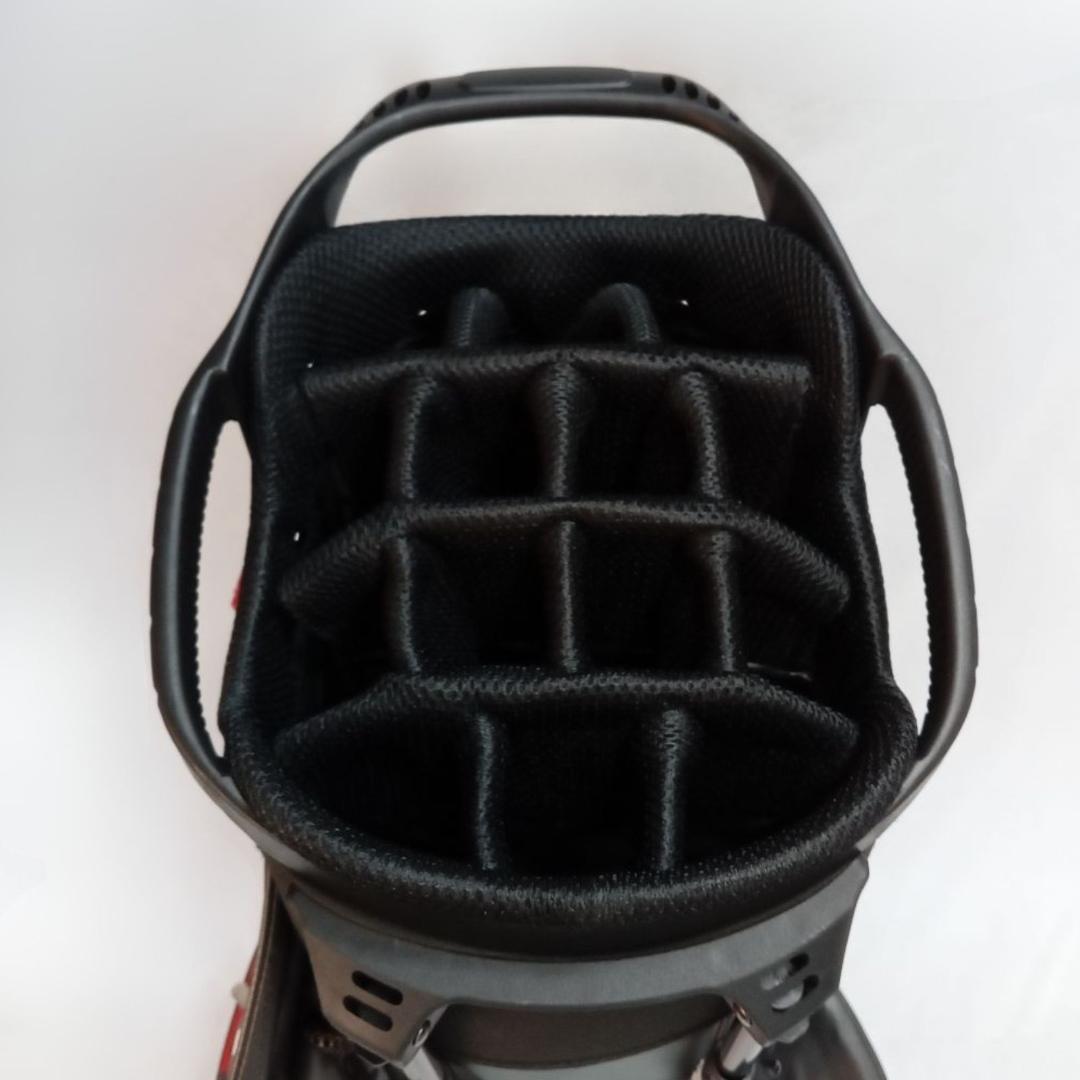 ベニントン ZONE 14分割 スタンド式キャディバック ダークグレー&レッド