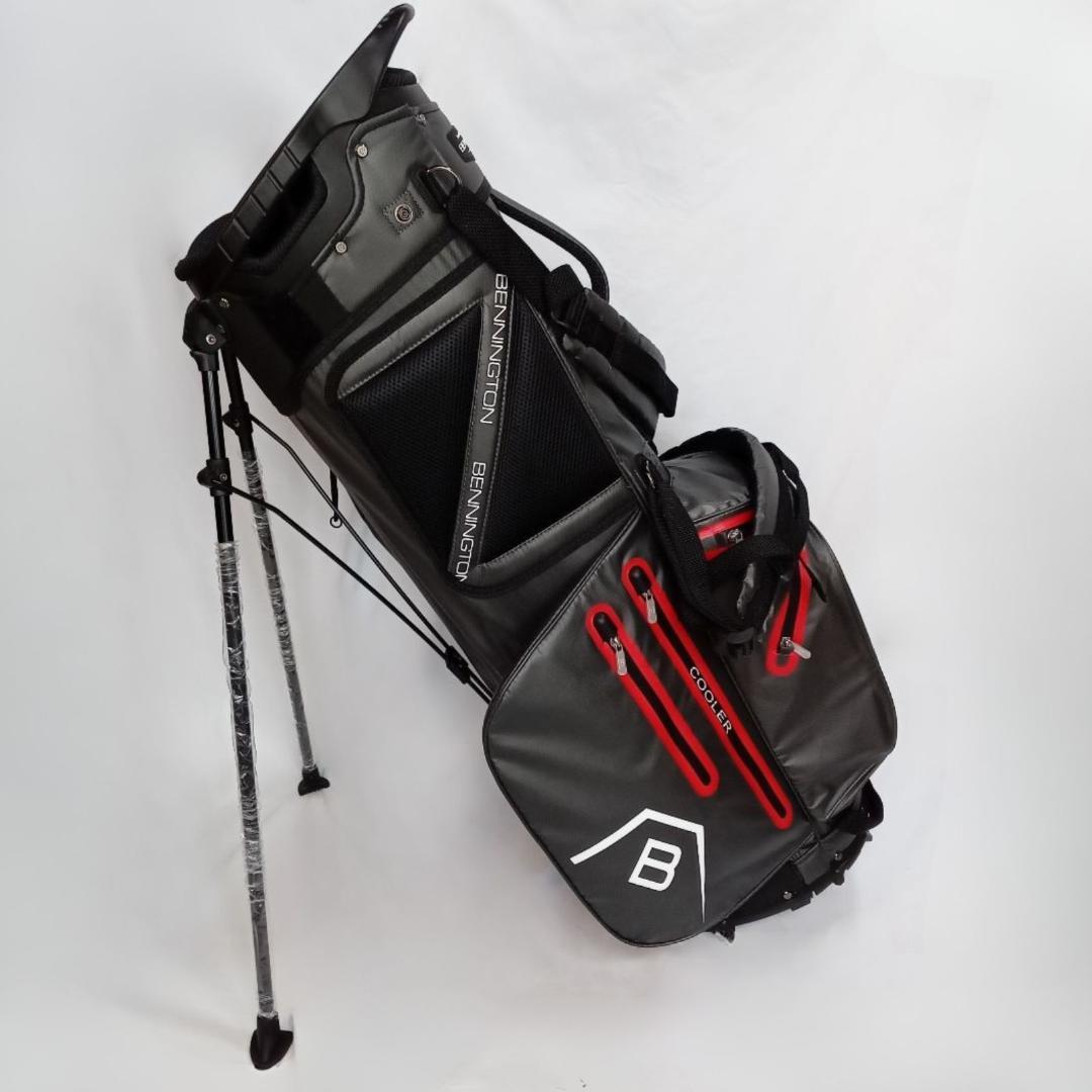 ベニントン ZONE 14分割 スタンド式キャディバック ダークグレー&レッド