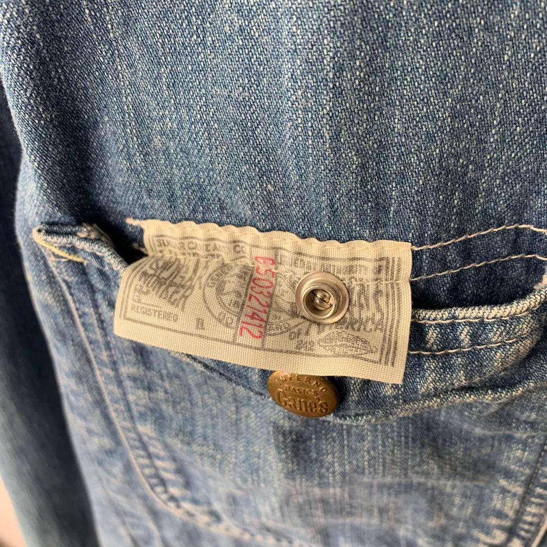 シュガーケーン 11ozデニムワークコート カバーオール ユーズドウォッシュ