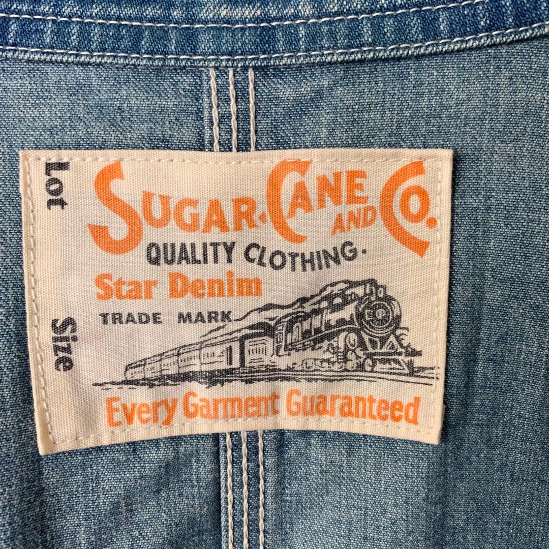 シュガーケーン 11ozデニムワークコート カバーオール ユーズドウォッシュ