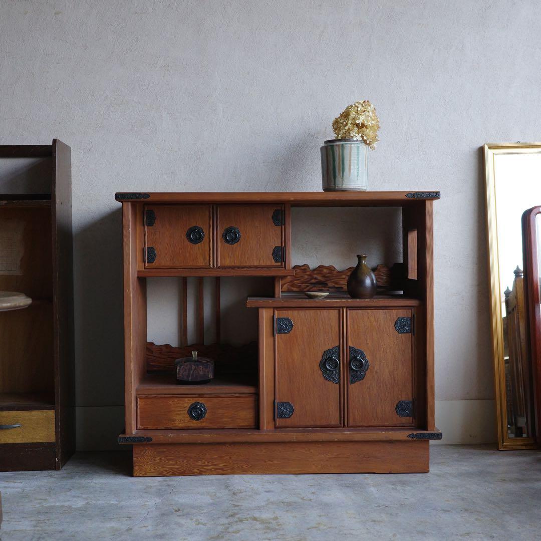 値下げしました！屋久杉の茶箪笥　茶棚　飾り棚