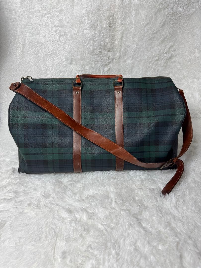 aky Polo Ralph Lauren チェック柄ボストンバッグ