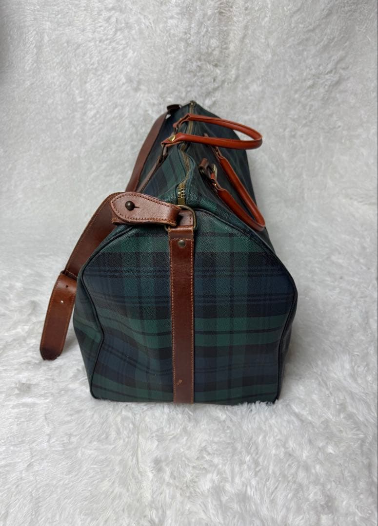 aky Polo Ralph Lauren チェック柄ボストンバッグ