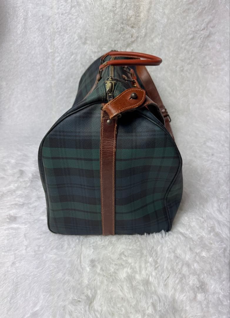 aky Polo Ralph Lauren チェック柄ボストンバッグ
