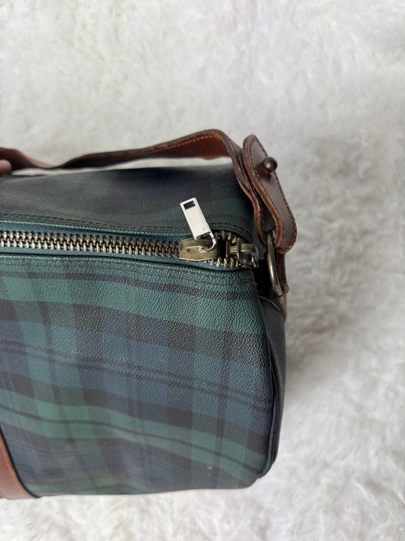 aky Polo Ralph Lauren チェック柄ボストンバッグ