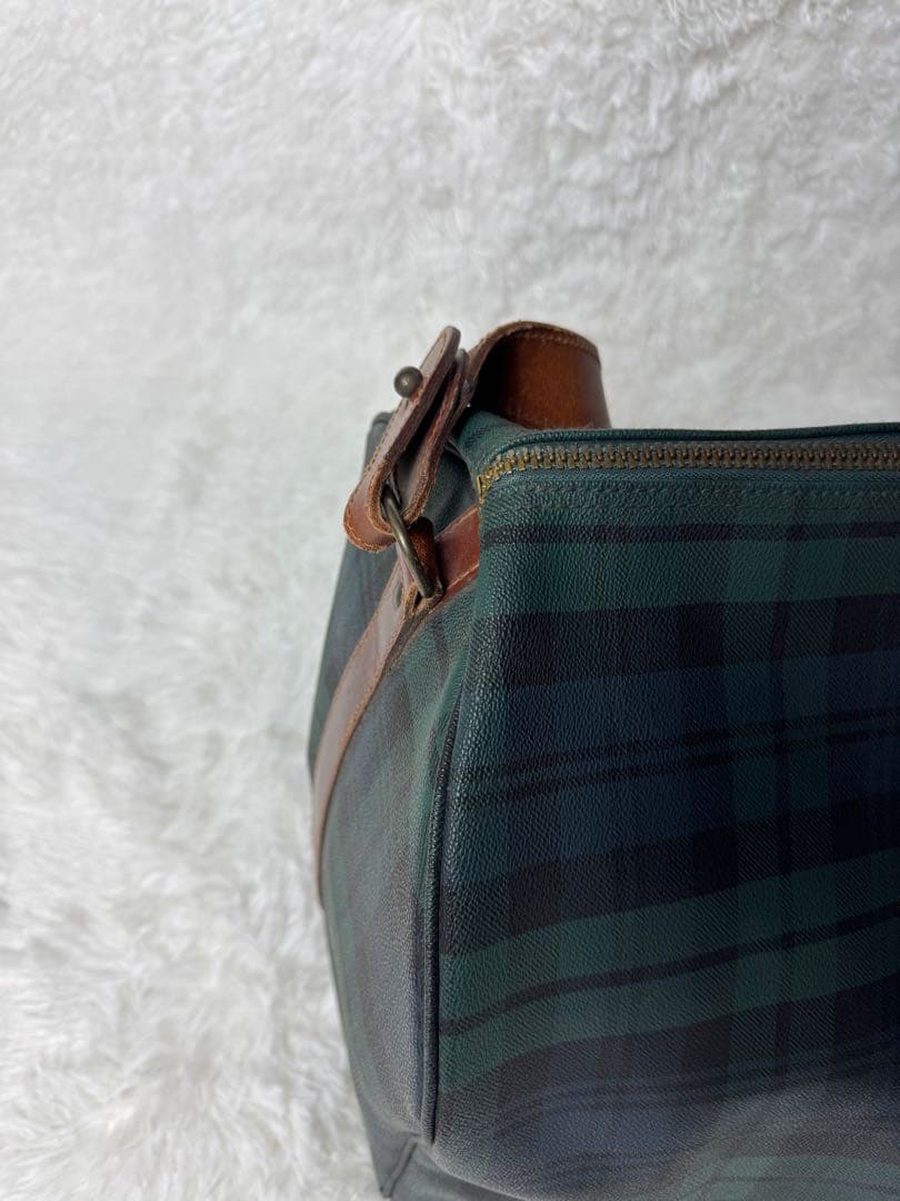 aky Polo Ralph Lauren チェック柄ボストンバッグ