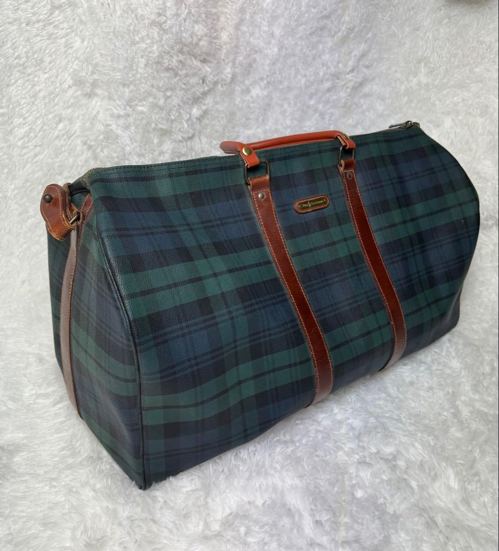aky Polo Ralph Lauren チェック柄ボストンバッグ