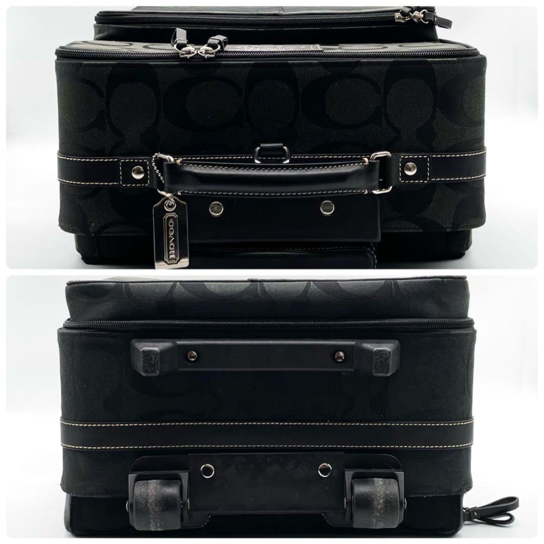 【希少】極美品 コーチ キャリーケース スーツケース シグネチャー ブラック