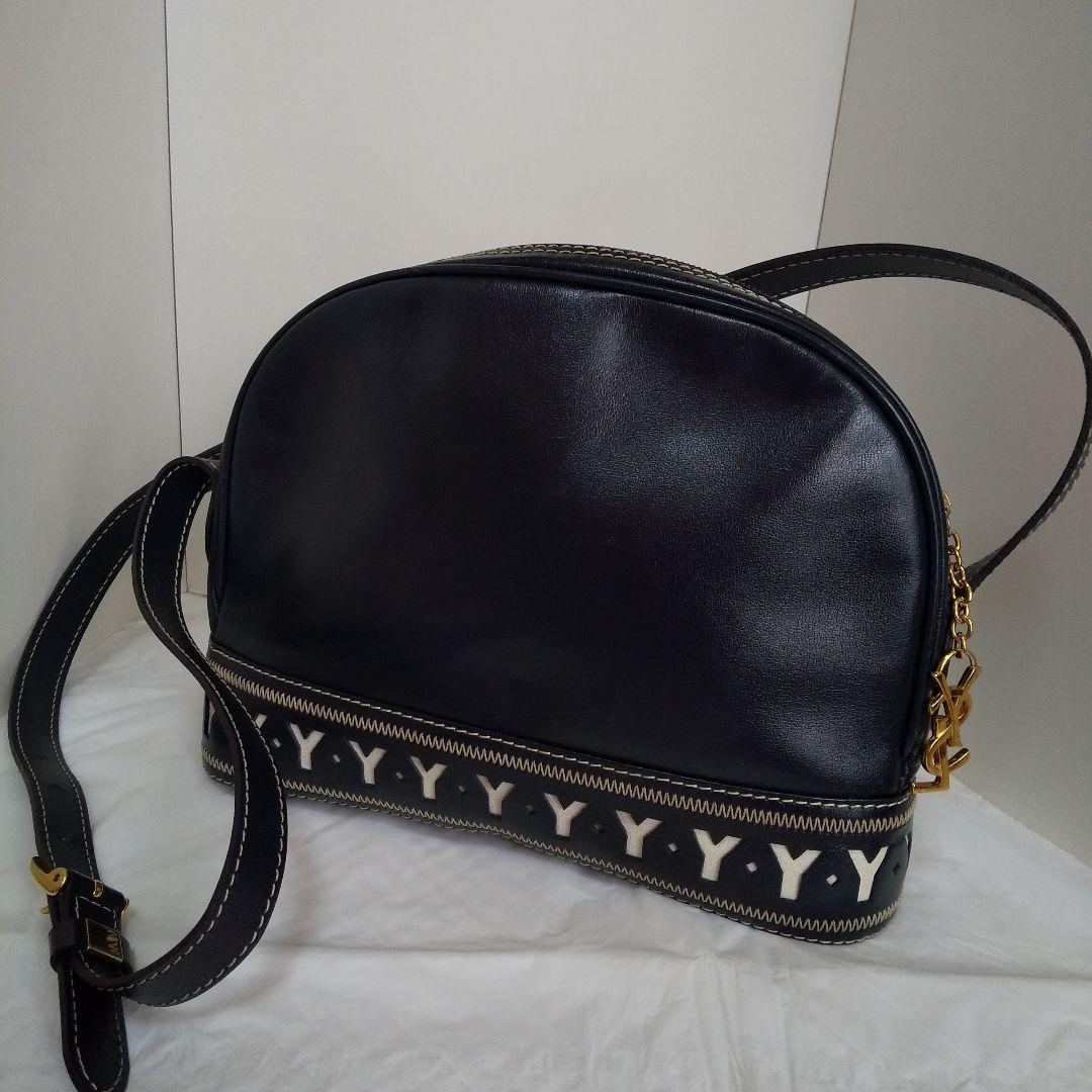 Yves Saint Laurent ネイビー ショルダーバッグ