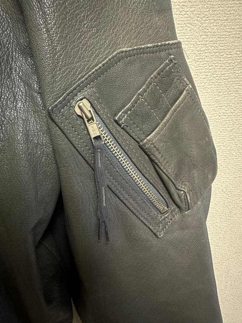 70s ドイツ軍ヘリクルーレザーフライトジャケット　マルジェラ